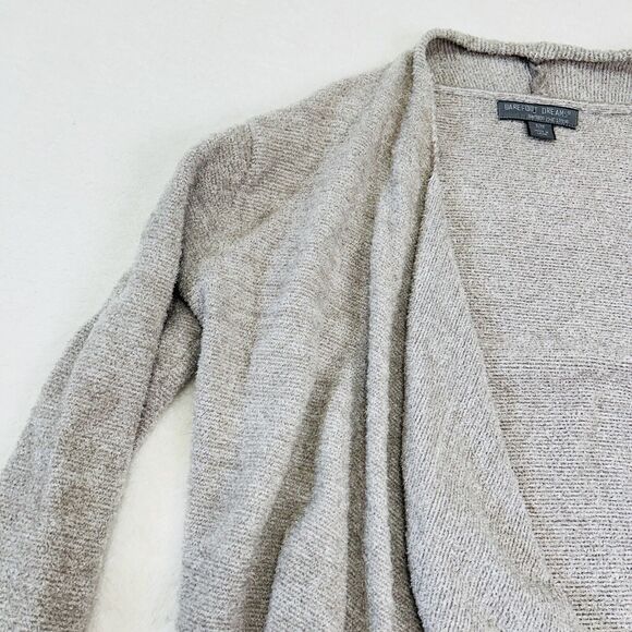 BAREFOOT DREAMS Waterfall Cardigan  S/M Bamboo Chic Lite Open Front Knit Gray - Picture 5 of 16
